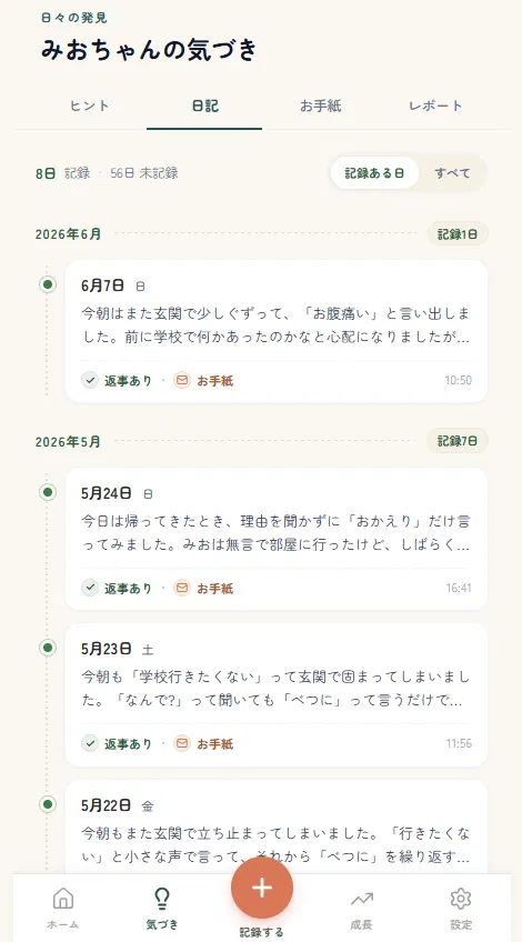 日記画面